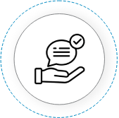 Icon mit Hand und Sprechblase